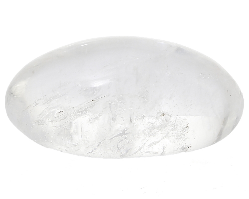 Bergkristall Trommelstein, glasklar, ca. 159 g, Handschmeichler