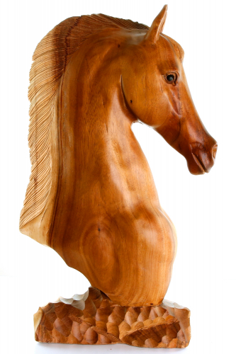 Pferdekopf aus Suarholz, Handarbeit aus Bali, ca. 50 cm