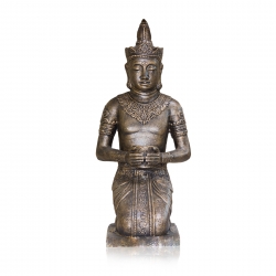Thai Buddha kniend mit Schale