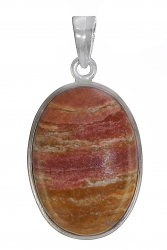 Roter Jaspis Anhänger in 925er Silber gefasst, Unikat, inkl. Schmuckverpackung