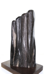 Versteinertes Holz mit Holzsockel,ca. 35 cm, ca. 3,6 Kg