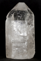 Bergkristall Spitze poliert, ca. 11,5 cm, Kristallklare Bereiche
