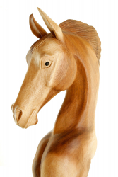 Pferdekopf aus Suarholz, Handarbeit aus Bali, ca. 50 cm
