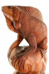 Leguan aus Suarholz, Handarbeit aus Bali, ca. 40 cm