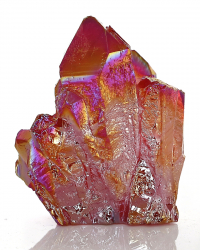 Aqua Aura Bergkristall in Rot metallisch schillernd, ca. 75 g