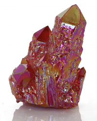 Aqua Aura Bergkristall in Rot metallisch schillernd, ca. 58 g