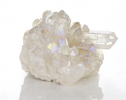 Aqua Aura Bergkristall in Aqua metallisch schillernd, ca. 51 g