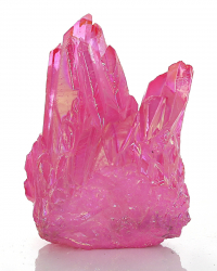 Aqua Aura Bergkristall in Pink metallisch schillernd, ca. 58 g