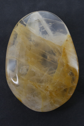 Bergkristall mit Eisen, Hämatoit, Seifenstein, Massagestein, Handschmeichler
