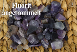 Fluorit angetrommelt  ca. 1-3 cm, ca. 100 gramm, A-Qualität
