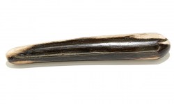 Massagestab versteinertes Holz, Griffel, zweifarbiges Holz, in Hornform, ca. 14,5 cm