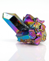 Aqua Aura Bergkristall in Gold metallisch schillernd, ca. 36 g