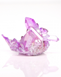 Aqua Aura Bergkristall in Violett metallisch schillernd, ca. 30 g