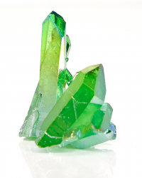 Aqua Aura Bergkristall in Grün metallisch schillernd, ca. 25 g
